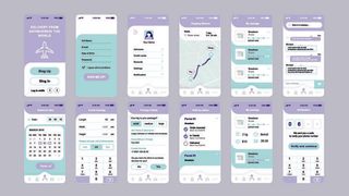 手机移动端整套APP交互UI界面套图作品集EPS矢量图设计素材