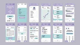 手机移动端整套APP交互UI界面套图作品集EPS矢量图设计素材