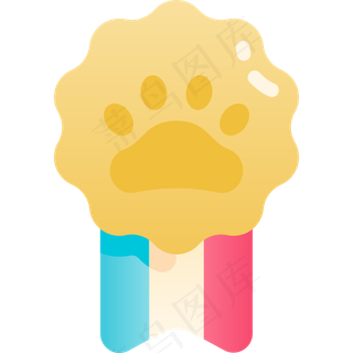 卡通奖章元素图标免扣