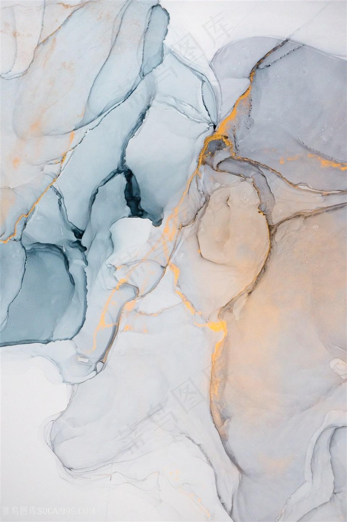 水波渐变金属光泽水彩晕染背景图片