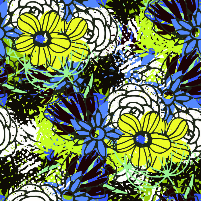 花卉唯美手绘花朵面料纹理手机壳布料面料印花服装矢量图案素材