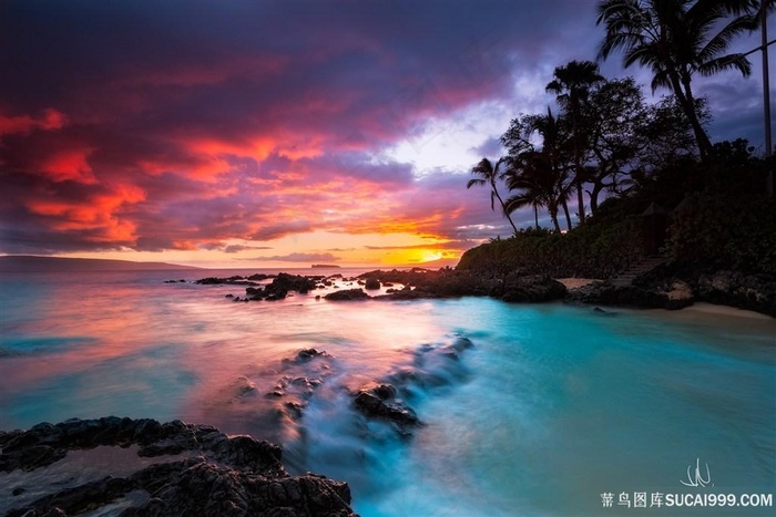 天空下的海滩