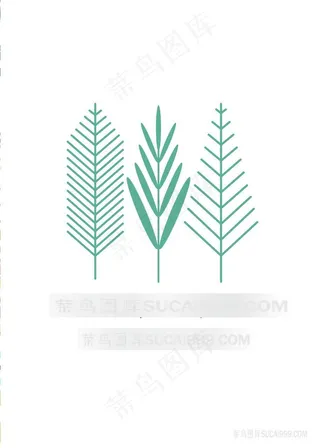 简约植物树叶插画