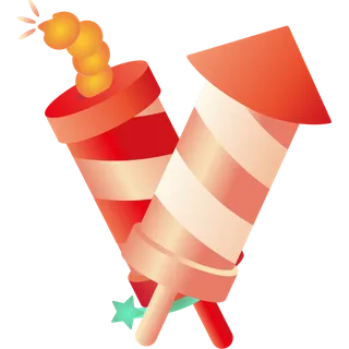 节日烟花简笔画图标