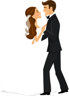 婚纱卡通人物婚礼白纱结婚婚纱摄影手绘