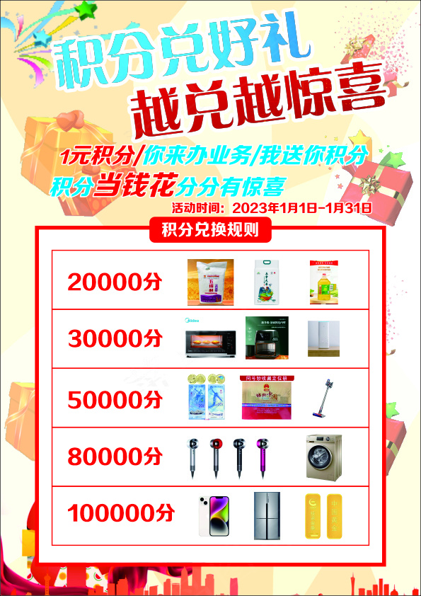 积分兑好礼 活动海报 cdr矢量模版下载