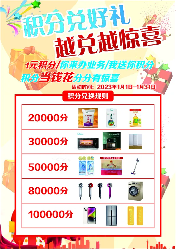 积分兑好礼 活动海报 cdr矢量模版下载