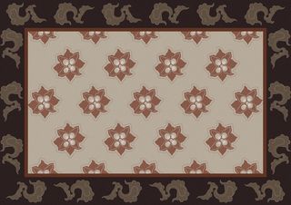 复古中式国潮风敦煌花纹装饰图案花卉藻井肌理圆形边框素材