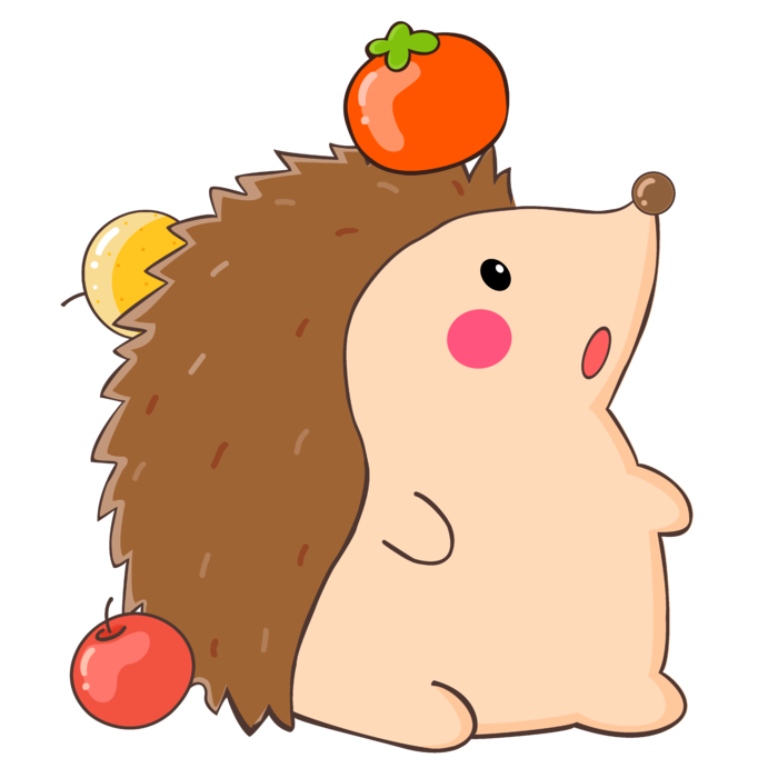 卡通动物  刺猬 png