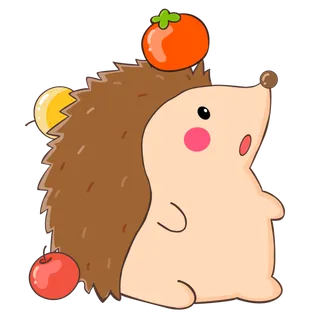 卡通动物  刺猬 png