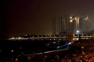 海岸线夜景夜拍