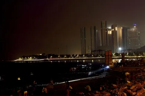 海岸线夜景夜拍 海岸线夜景夜拍