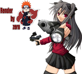 女孩开枪素材简笔炫酷