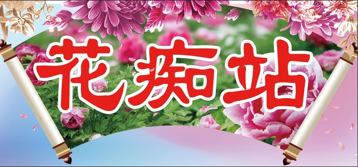 牡丹花花痴站psd模版下载