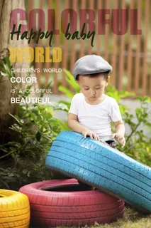 儿童潮童单片PSD模版120款