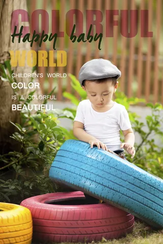 儿童潮童单片PSD模版120款