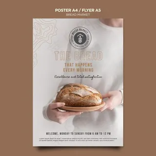 食品面包厨师海报西点