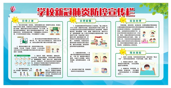 学校防疫学生防疫cdr矢量模版下载