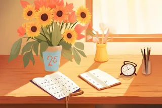 鲜花阳光书籍温馨唯美背景