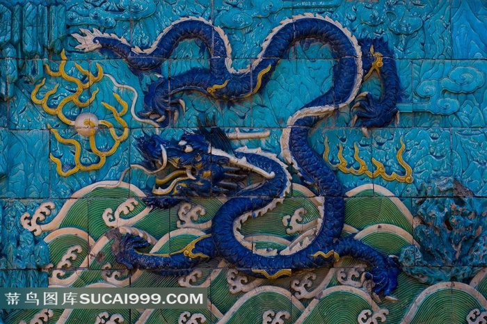 中国风龙纹浮雕摄影素材