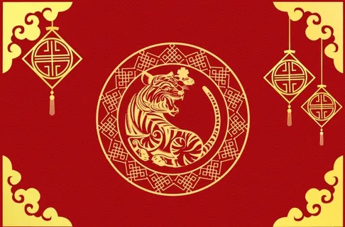 新年虎年背景风景 新年虎年背景风景