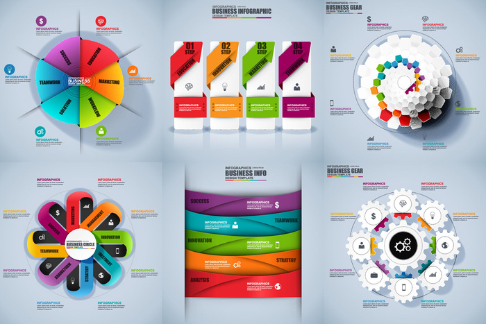 ppt素材3d数据图表模板可视化图形统计标签矢量图标模型ai源文件