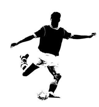 踢球梅西剪影