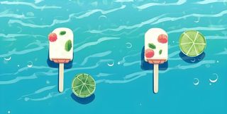 夏日冰棍清凉背景