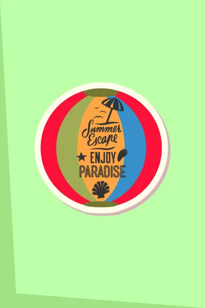 夏天海报|矢量|插画|扁平|风格ai矢量模版下载