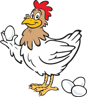 母鸡生蛋卡通