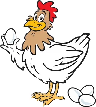 母鸡生蛋卡通