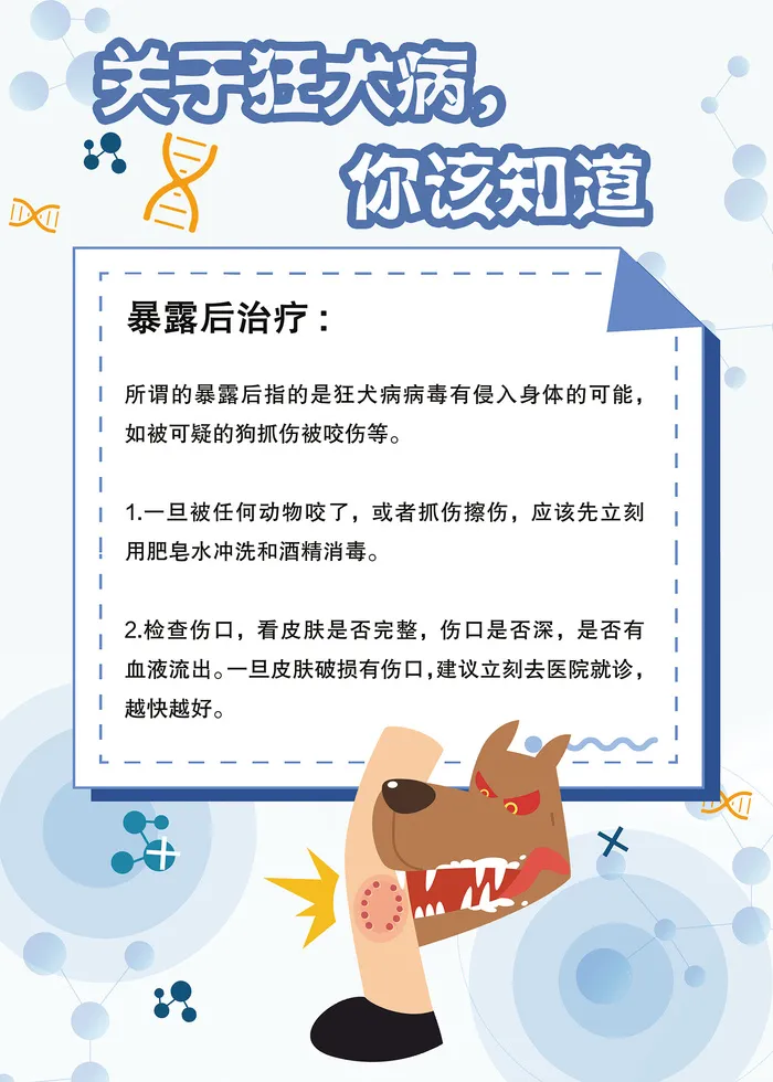 关于狂犬病你该知道的科普知识海报