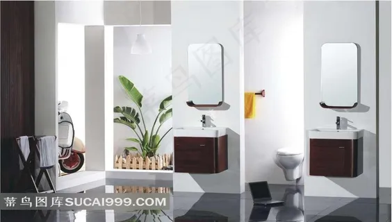 浴室里的简约洗手盘