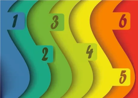 免抠彩色叠纸矢量标签