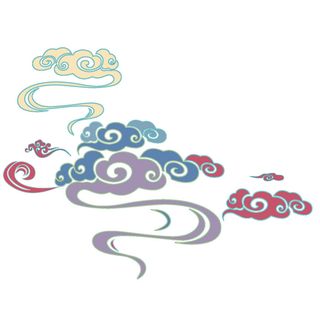 中国风中式国潮敦煌云纹祥云插画图案云朵云彩元素PSDAI设计素材