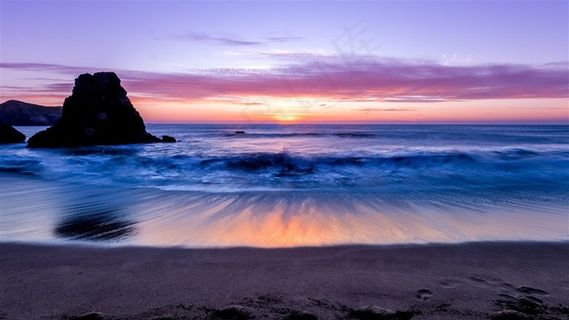 沙滩海景海报风景图片