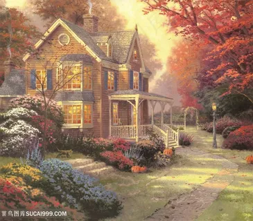 托马斯风景原版别墅艺术装饰画