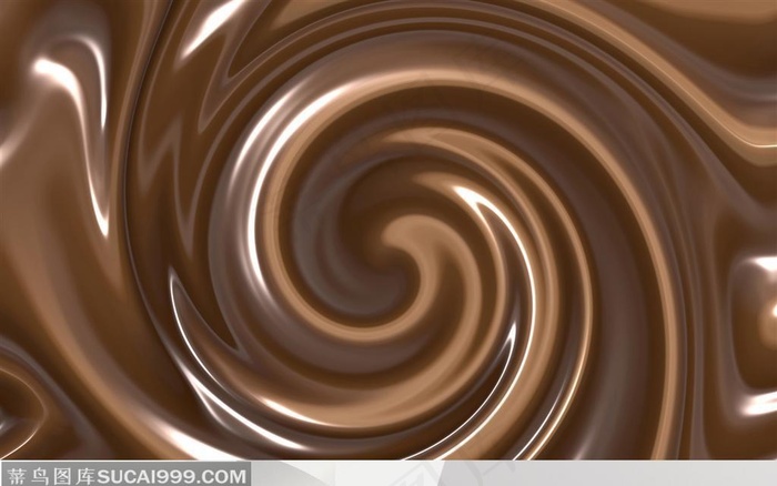 巧克力桌面壁纸-巧克力旋涡特写