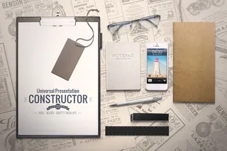 记事本vi办公用品背景俯视图