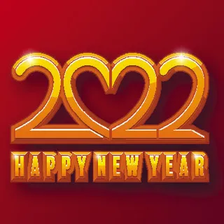 2022创意艺术字体新年虎年圣诞节数字立体质感文字AI矢量设计素材