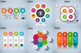 ppt素材3d数据图表模板可视化图形统计标签矢量图标模型ai源文件