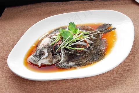 9清蒸多宝鱼美食素材 9清蒸多宝鱼美食素材