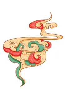 中国风中式国潮敦煌云纹祥云插画图案云朵云彩元素PSDAI设计素材