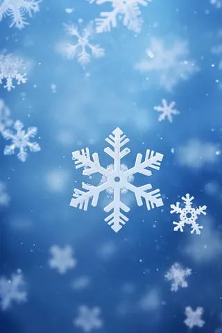 冬天雪花清新大气背景