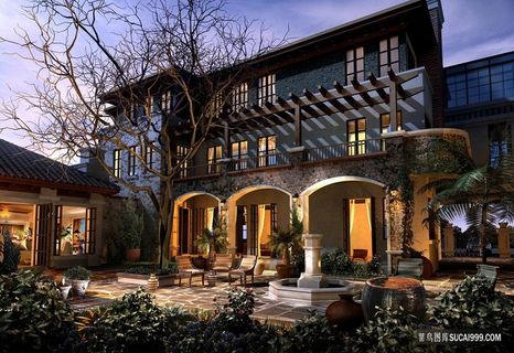 上海建国西路太原路会所庭院效果意向 上海建国西路太原路会所庭院效果意向