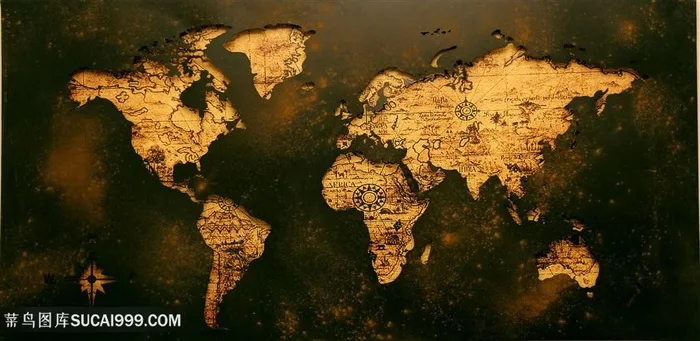 复古世界地图图片