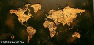 复古世界地图图片