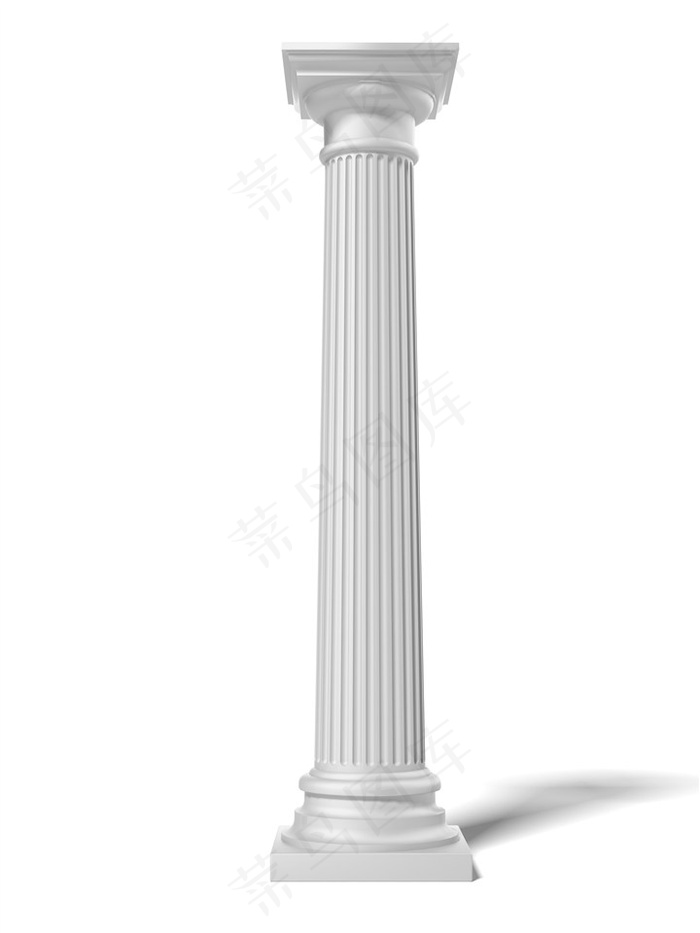 白色圆形罗马柱高清图片