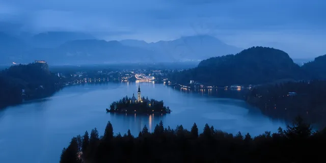 湖心岛夜景图片 湖心岛夜景图片