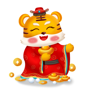2022虎年财神小老虎卡通形象4